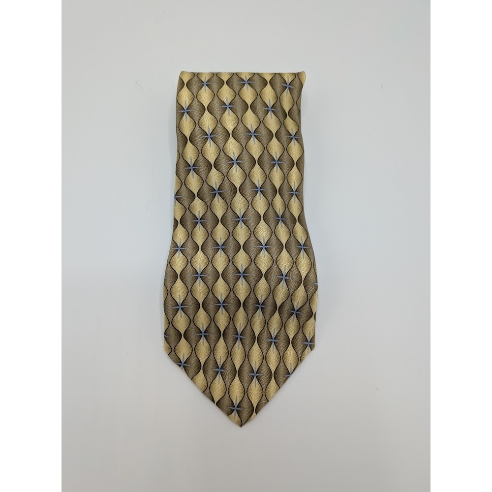 Grateful Dead Silk Neck Tie‎ Mens 59" X 4" Brown Tan Geometric Confusions Prince